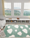 Wonder Tykes Collection Area Rug -  Dreamview Rectangle Soft Green  lifestyle 9