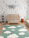 Wonder Tykes Collection Area Rug -  Dreamview Rectangle Soft Green  lifestyle 13