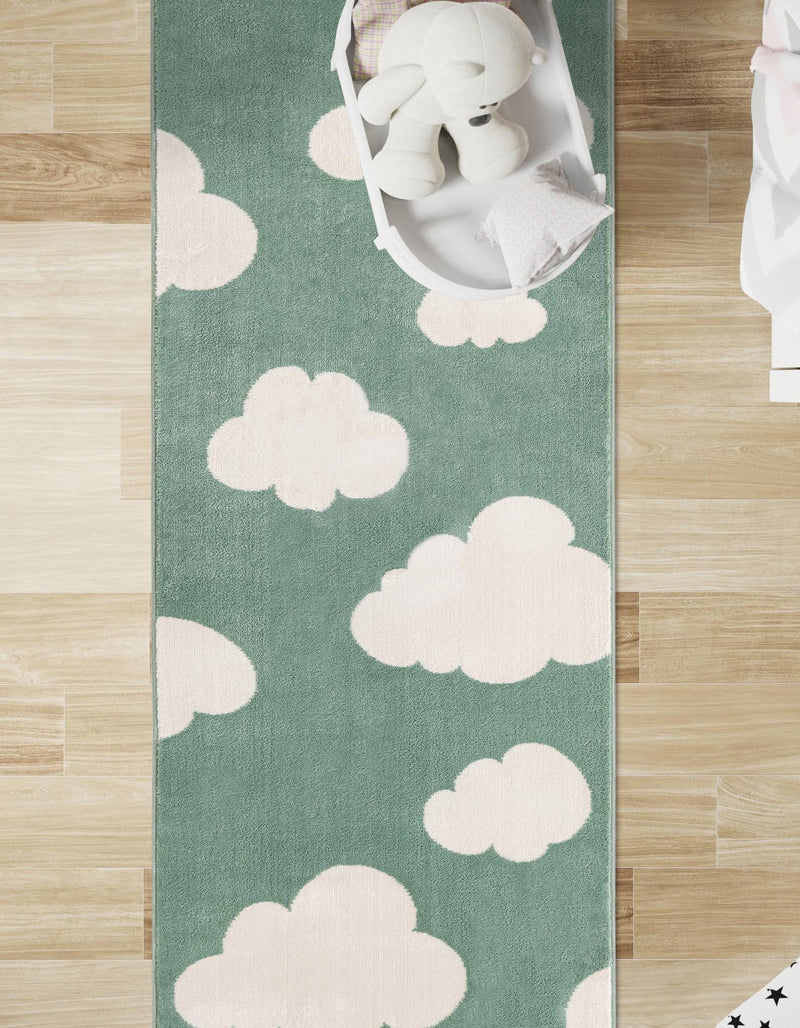 Wonder Tykes Collection Area Rug -  Dreamview Runner Soft Green  lifestyle 127