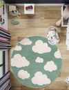 Wonder Tykes Collection Area Rug -  Dreamview Round Soft Green  lifestyle 126