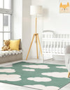 Wonder Tykes Collection Area Rug -  Dreamview Square Soft Green  lifestyle 74