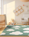 Wonder Tykes Collection Area Rug -  Dreamview Square Soft Green  lifestyle 92