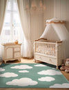 Wonder Tykes Collection Area Rug -  Dreamview Square Soft Green  lifestyle 110