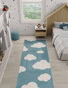 Wonder Tykes Collection Area Rug -  Dreamview Runner Sky blue  lifestyle 103