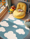 Wonder Tykes Collection Area Rug -  Dreamview Round Sky blue  lifestyle 48