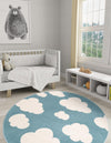 Wonder Tykes Collection Area Rug -  Dreamview Round Sky blue  lifestyle 102