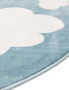 Wonder Tykes Collection Area Rug -  Dreamview Round Sky blue  lifestyle 136