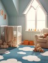 Wonder Tykes Collection Area Rug -  Dreamview Square Sky blue  lifestyle 59