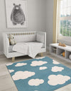 Wonder Tykes Collection Area Rug -  Dreamview Square Sky blue  lifestyle 86