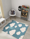 Wonder Tykes Collection Area Rug -  Dreamview Square Sky blue  lifestyle 95