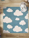 Wonder Tykes Collection Area Rug -  Dreamview Square Sky blue  lifestyle 131