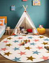 Wonder Tykes Collection Area Rug -  Fantasia Round Multi  lifestyle 22