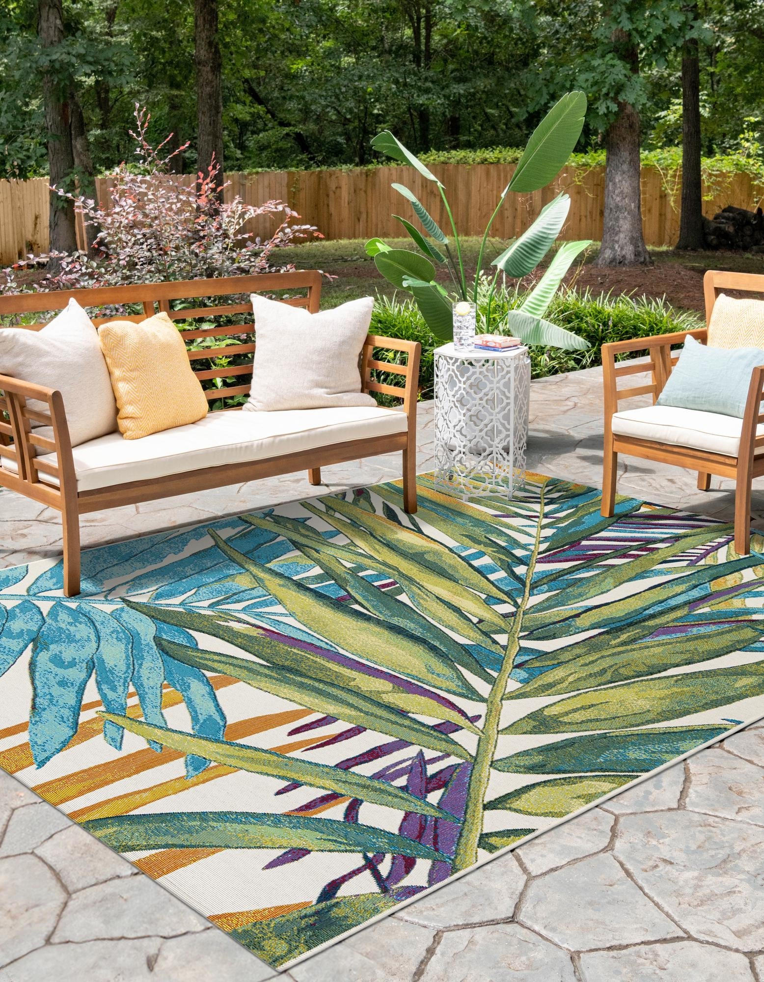 Seaside Blooms Collection Area Rug -  Arcadia