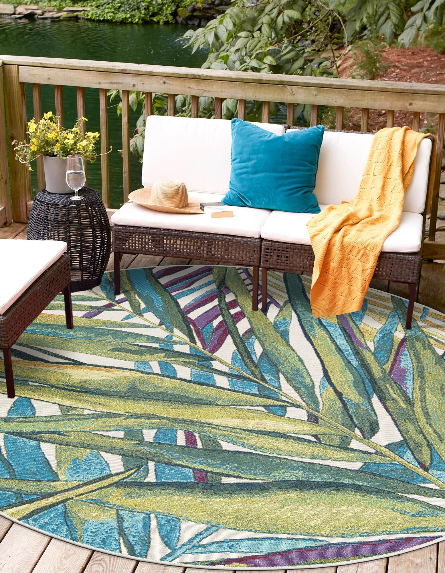 Seaside Blooms Collection Area Rug -  Arcadia