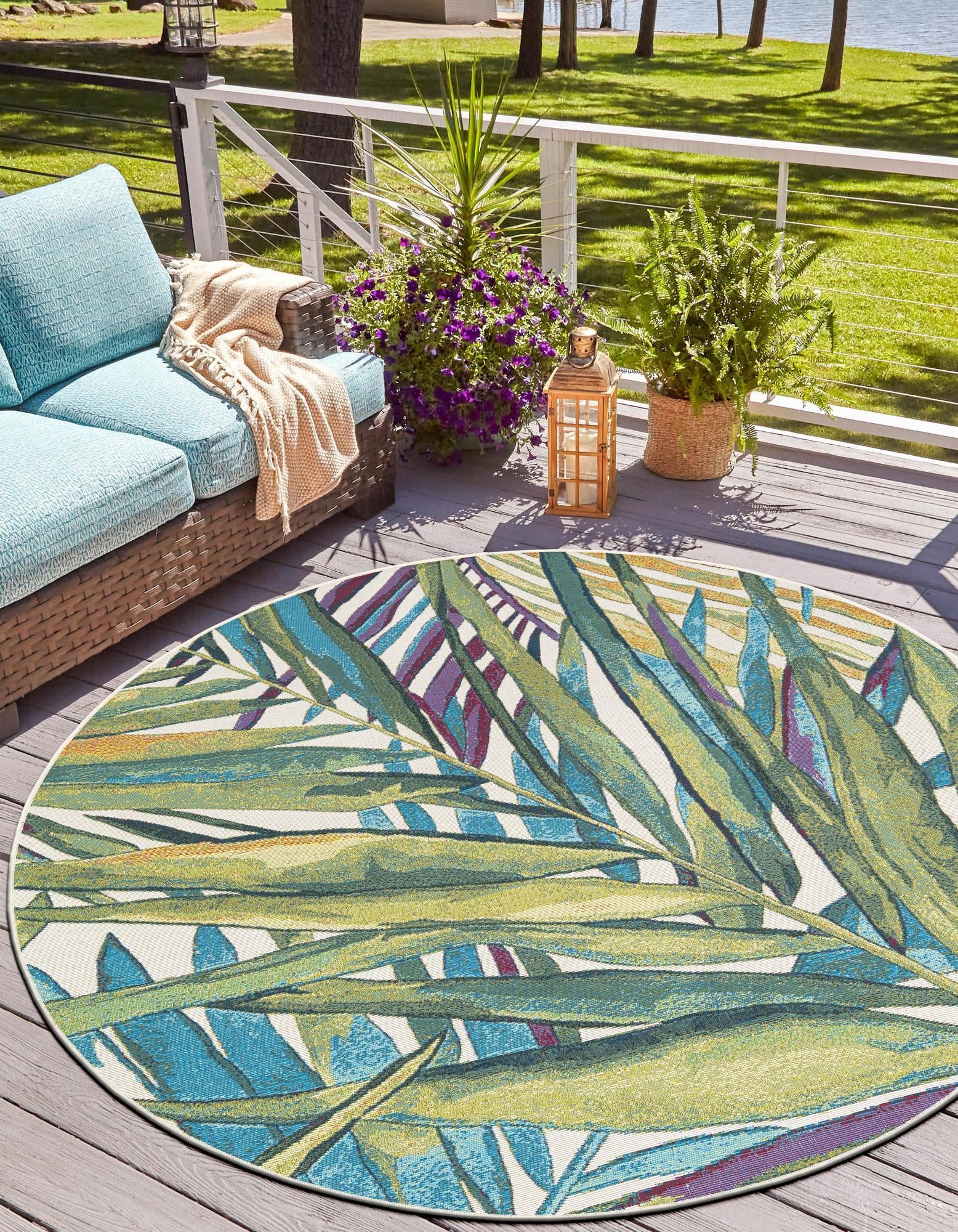 Seaside Blooms Collection Area Rug -  Arcadia