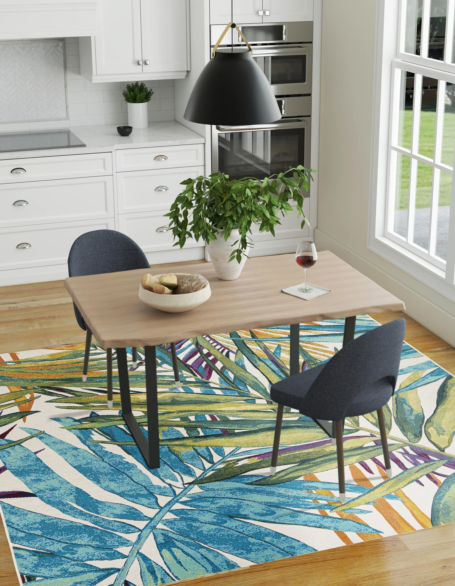 Seaside Blooms Collection Area Rug -  Arcadia