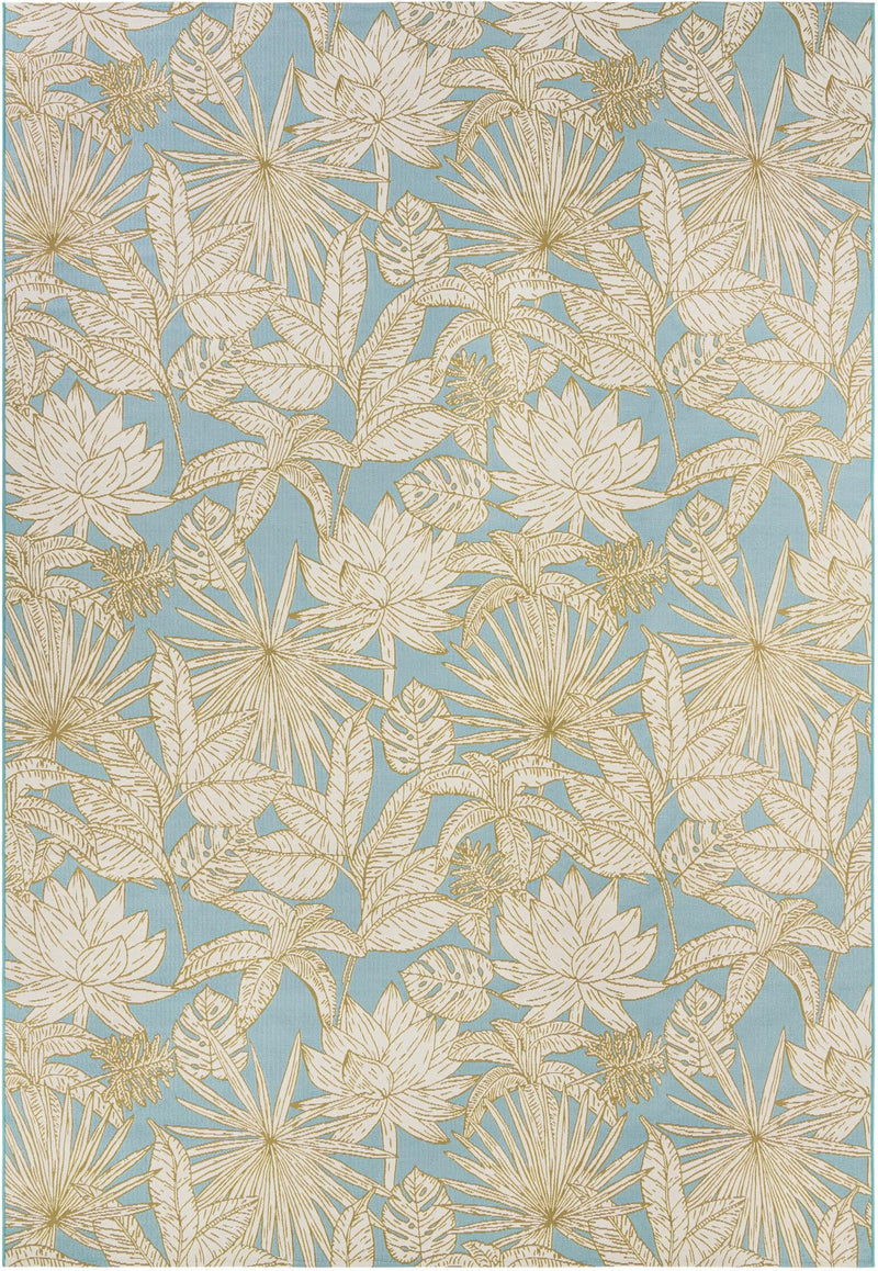 Seaside Blooms Collection Area Rug -  Shalimar Rectangle Soft Blue Main