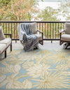 Seaside Blooms Collection Area Rug -  Shalimar Rectangle Soft Blue  lifestyle 5