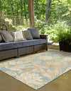 Seaside Blooms Collection Area Rug -  Shalimar Rectangle Soft Blue  lifestyle 7