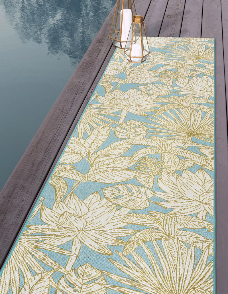 Seaside Blooms Collection Area Rug -  Shalimar Runner Soft Blue  lifestyle 19