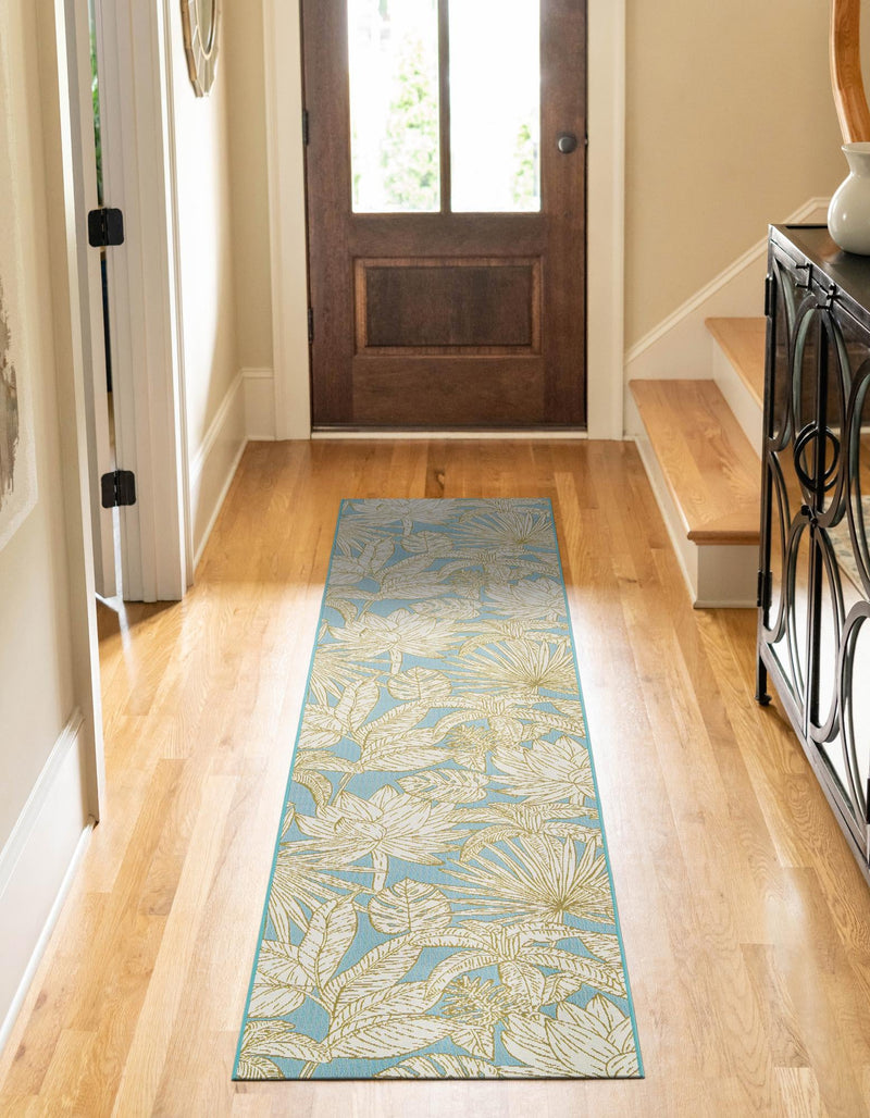 Seaside Blooms Collection Area Rug -  Shalimar Runner Soft Blue  lifestyle 22