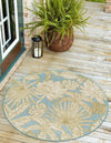 Seaside Blooms Collection Area Rug -  Shalimar Round Soft Blue  lifestyle 36