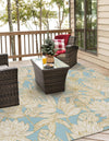 Seaside Blooms Collection Area Rug -  Shalimar Square Soft Blue  lifestyle 20