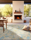 Seaside Blooms Collection Area Rug -  Shalimar Square Soft Blue  lifestyle 26