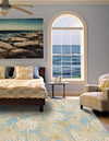 Seaside Blooms Collection Area Rug -  Shalimar Square Soft Blue  lifestyle 29