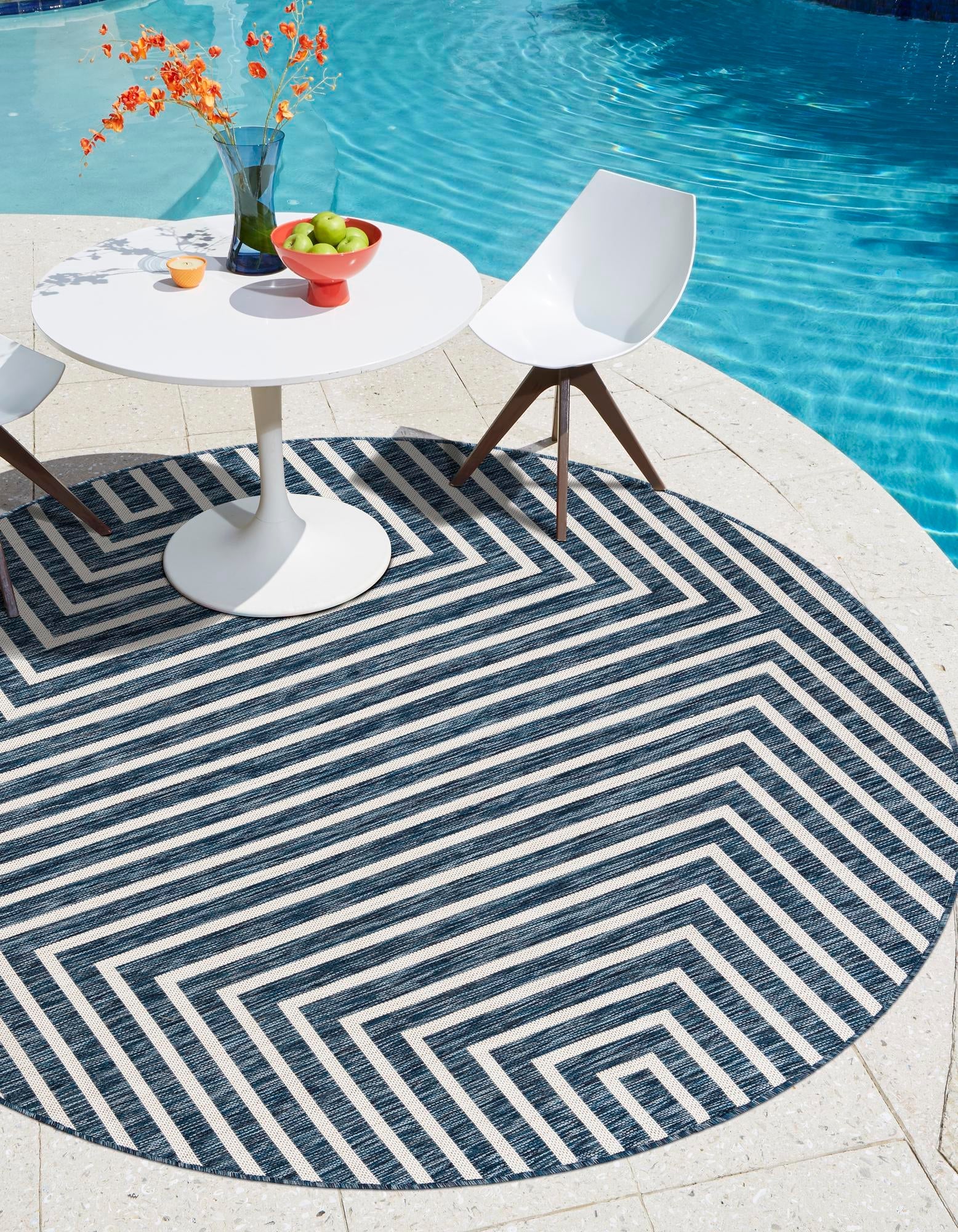 Urban Terrace Collection Area Rug -  Astoria (Blue)