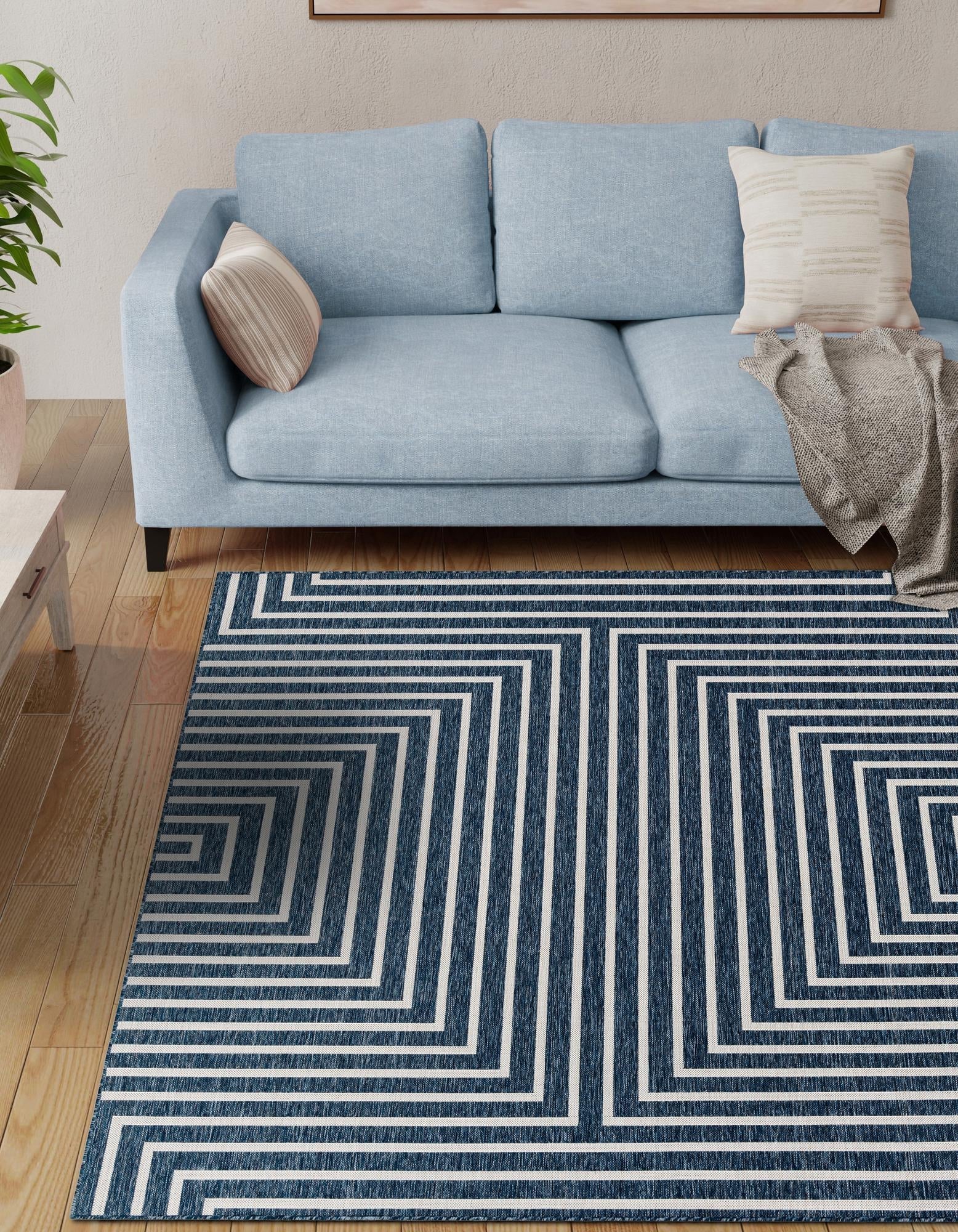 Urban Terrace Collection Area Rug -  Astoria (Blue)