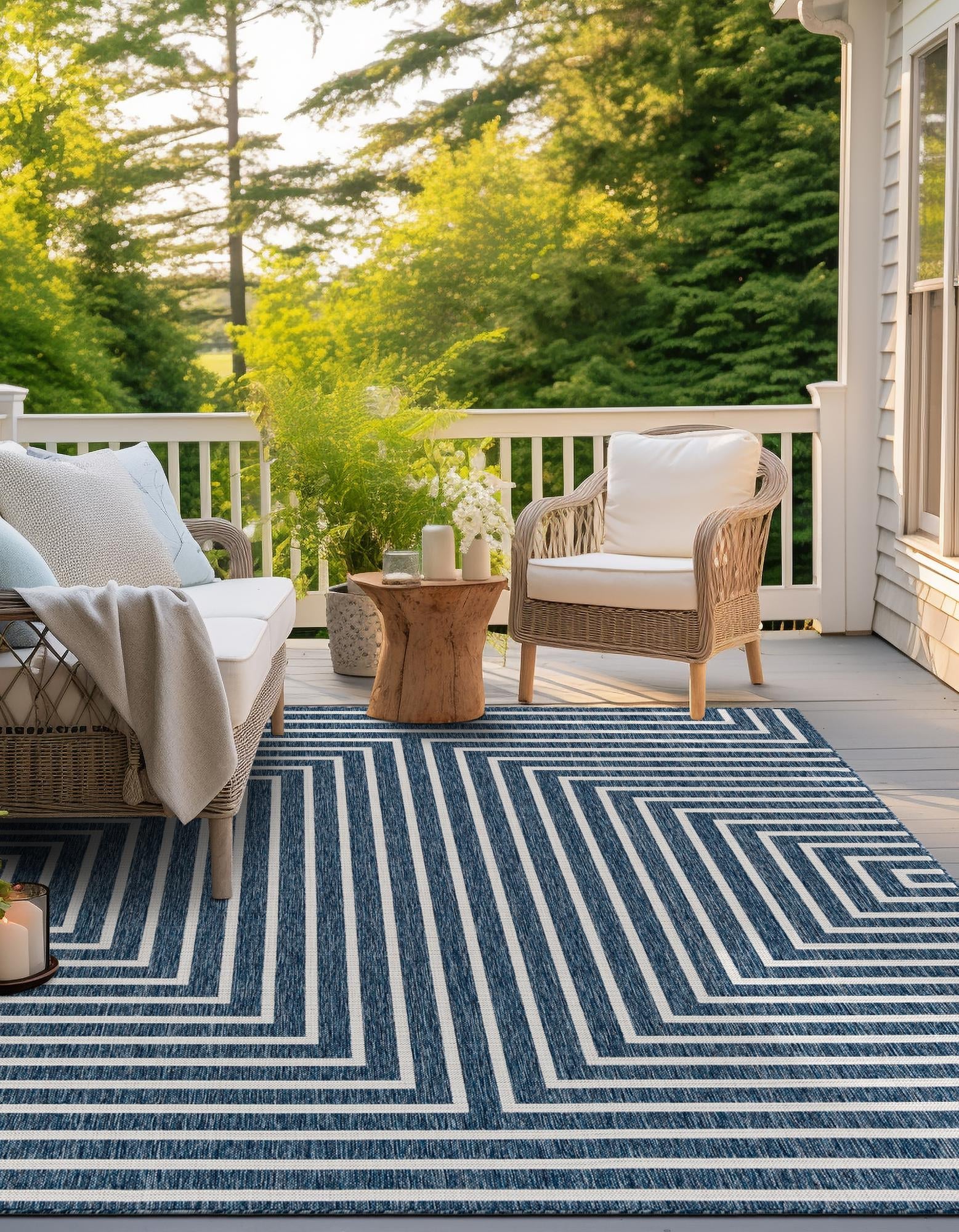 Urban Terrace Collection Area Rug -  Astoria (Blue)