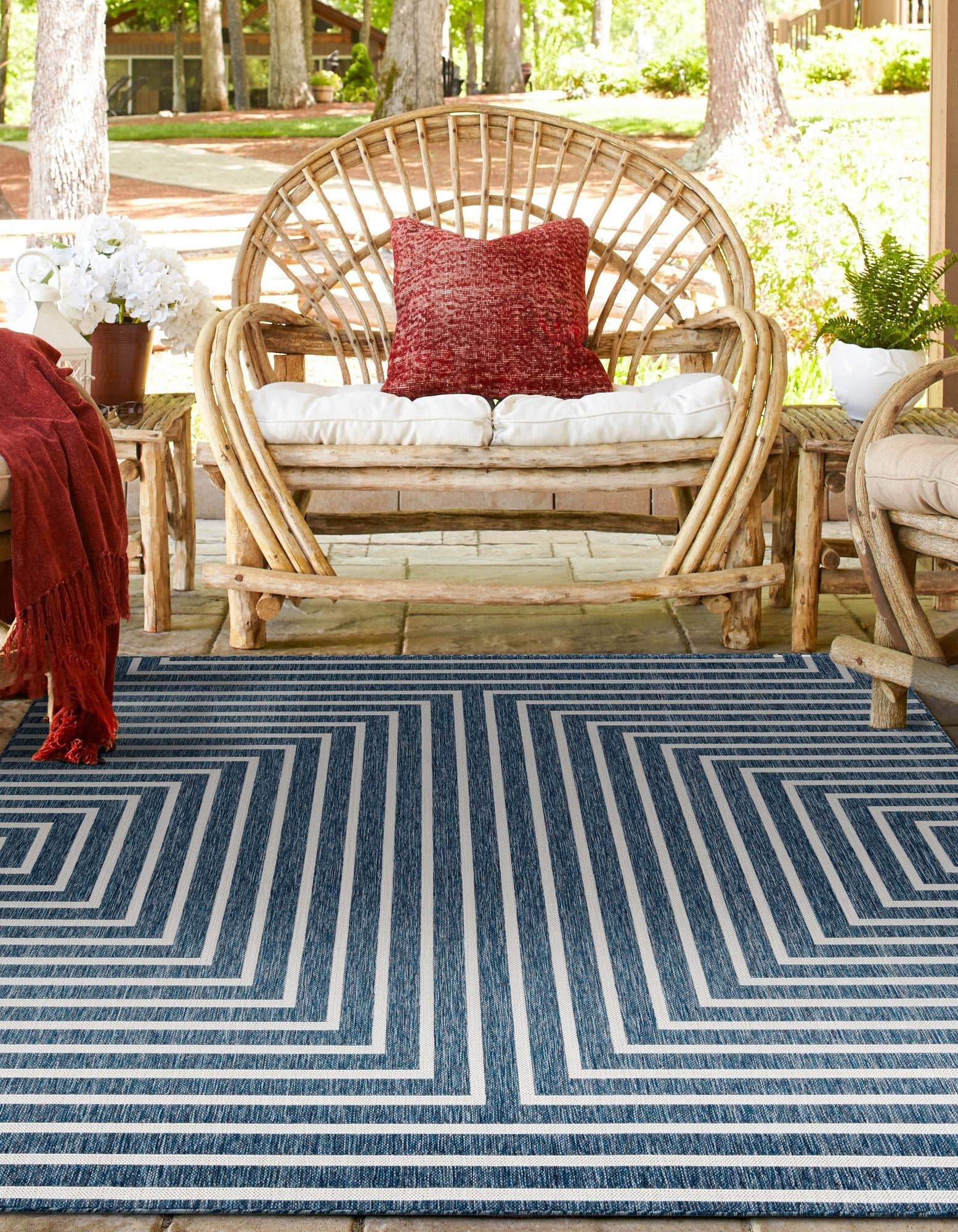 Urban Terrace Collection Area Rug -  Astoria (Blue)