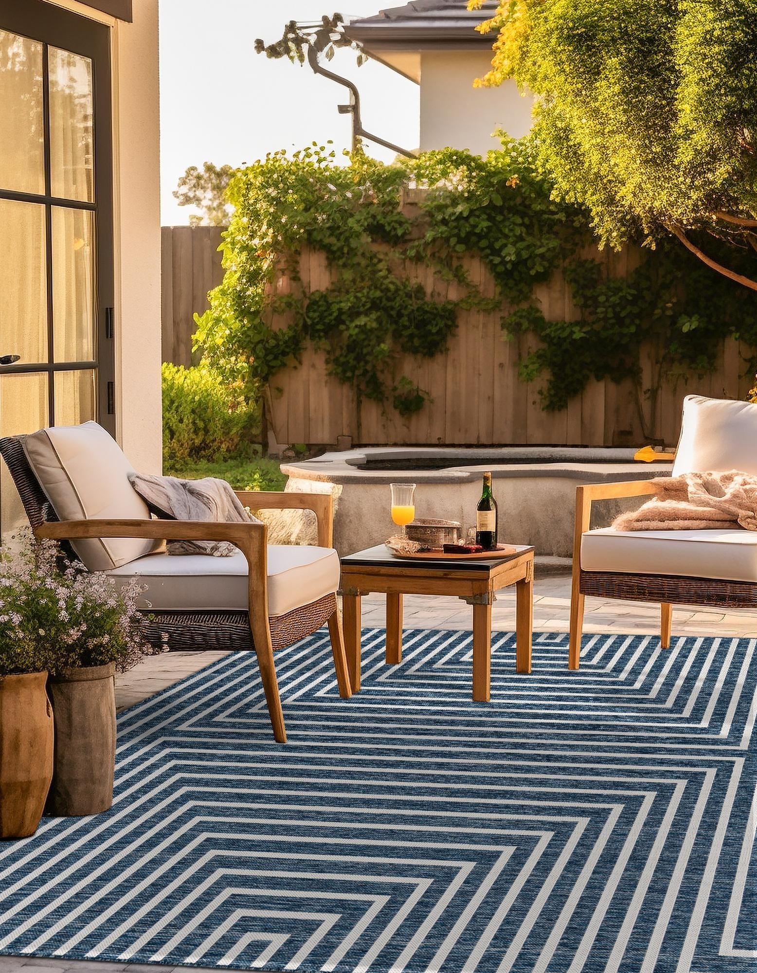 Urban Terrace Collection Area Rug -  Astoria (Blue)