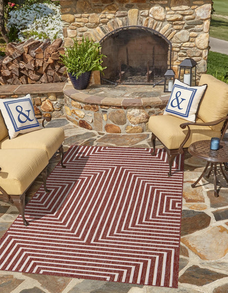 Urban Terrace Collection Area Rug -  Astoria (Rust Red)