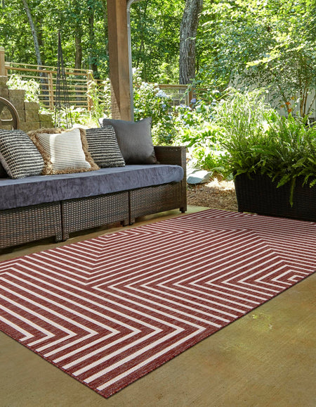 Urban Terrace Collection Area Rug -  Astoria (Rust Red)