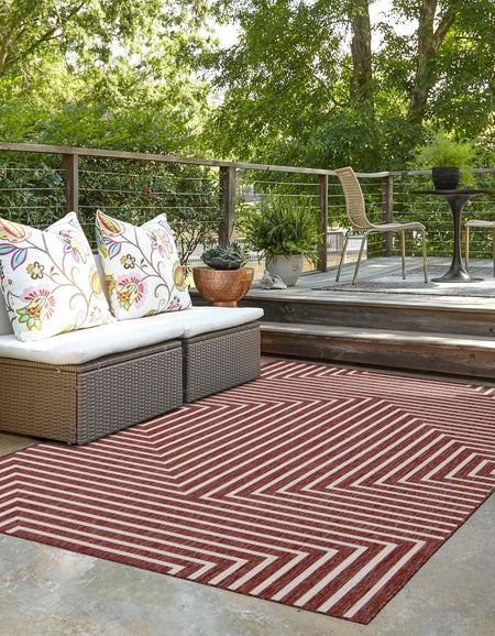 Urban Terrace Collection Area Rug -  Astoria (Rust Red)