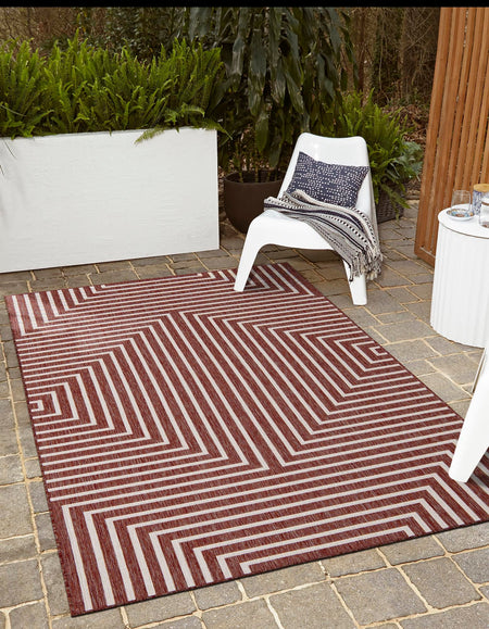 Urban Terrace Collection Area Rug -  Astoria (Rust Red)