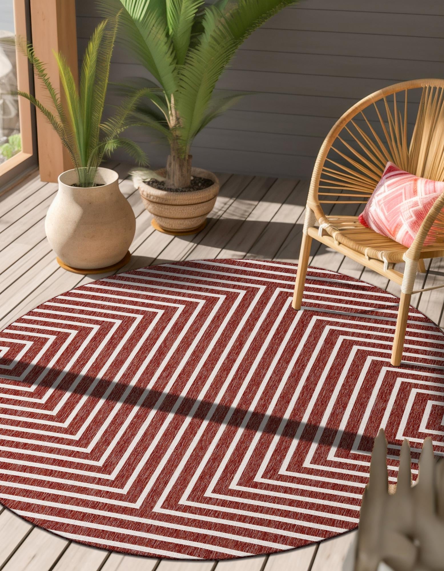 Urban Terrace Collection Area Rug -  Astoria (Rust Red)