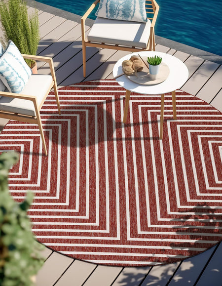 Urban Terrace Collection Area Rug -  Astoria (Rust Red)