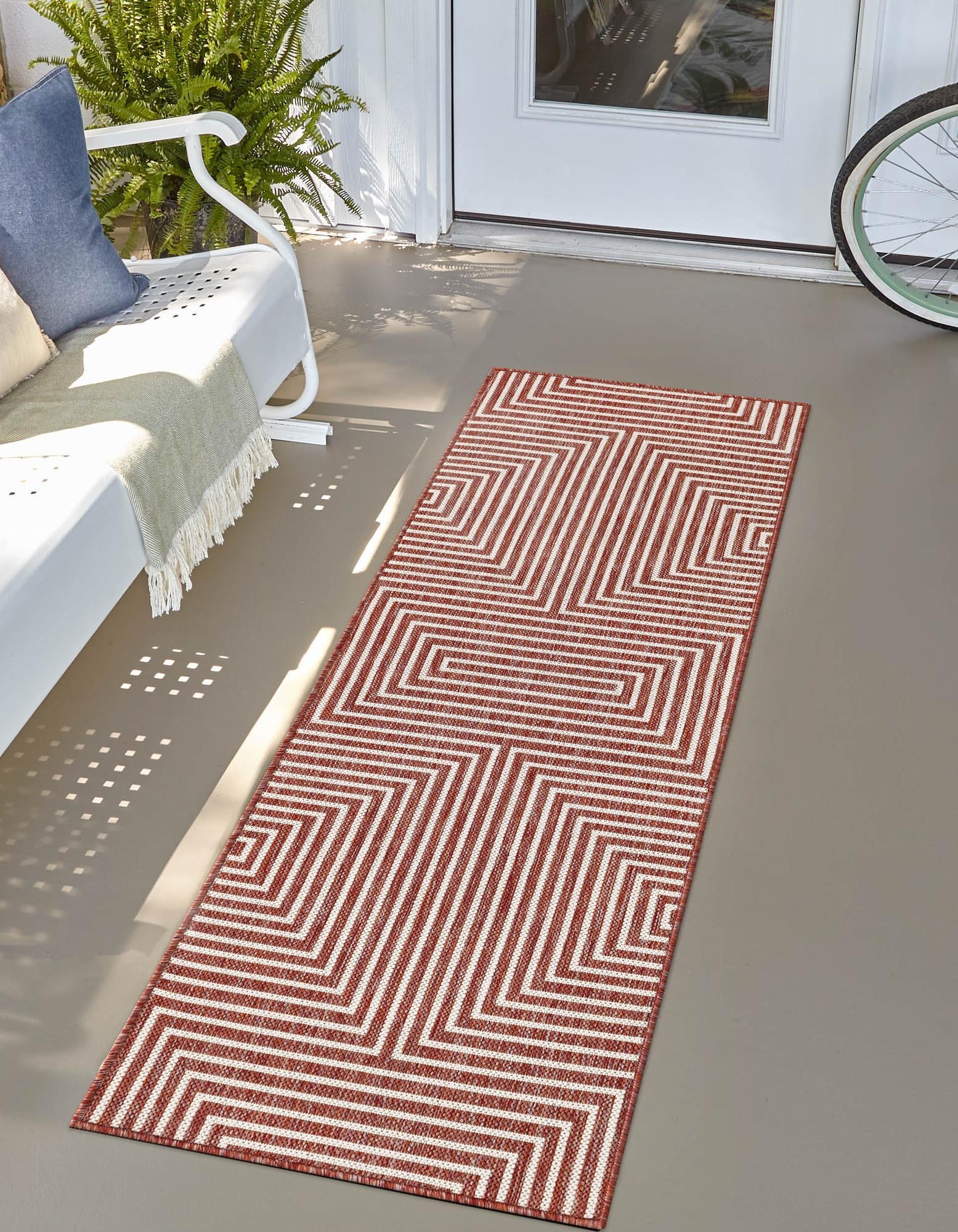 Urban Terrace Collection Area Rug -  Astoria (Rust Red)