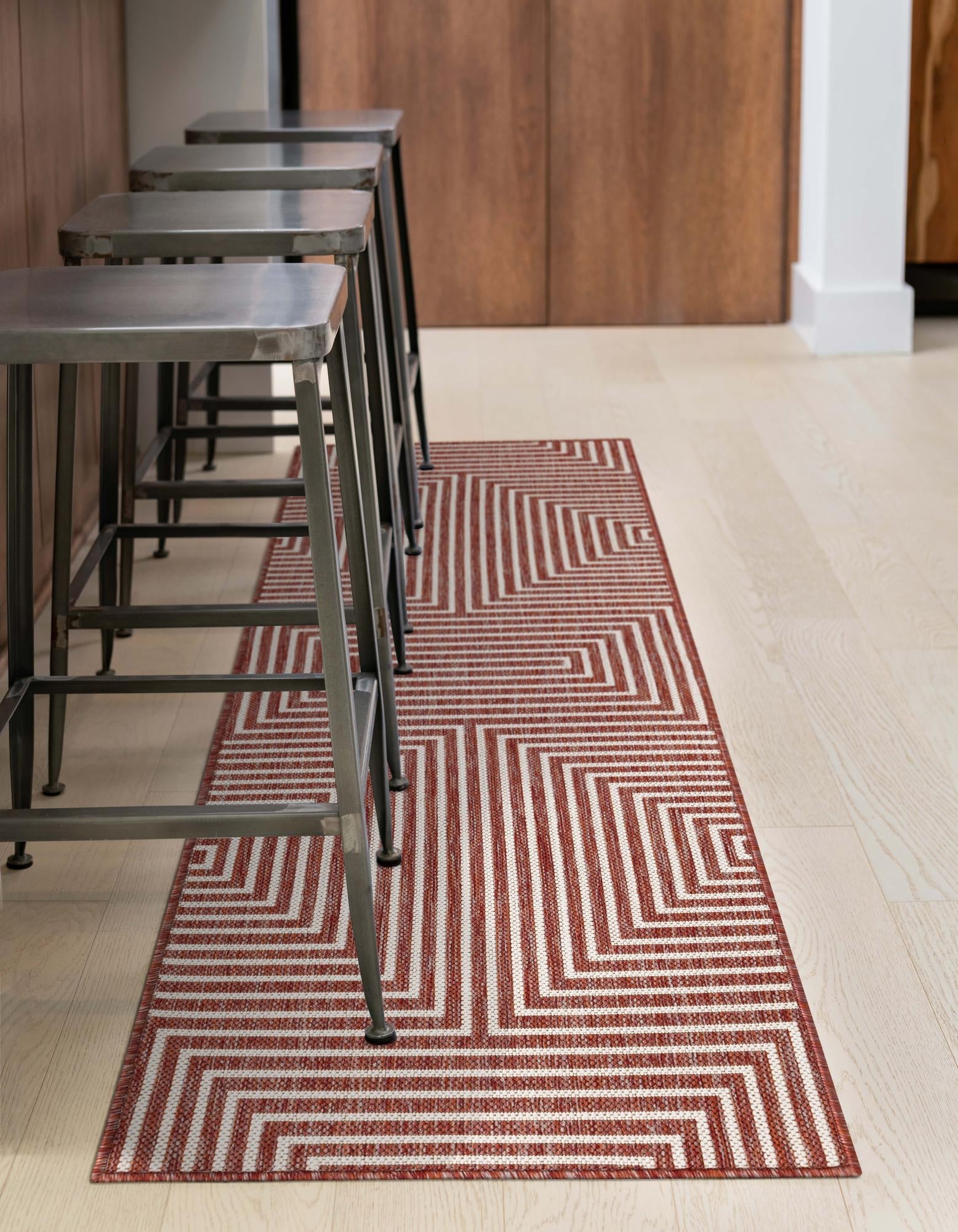 Urban Terrace Collection Area Rug -  Astoria (Rust Red)