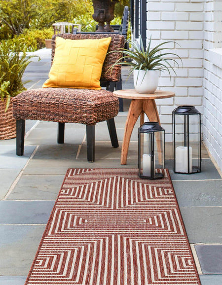 Urban Terrace Collection Area Rug -  Astoria (Rust Red)