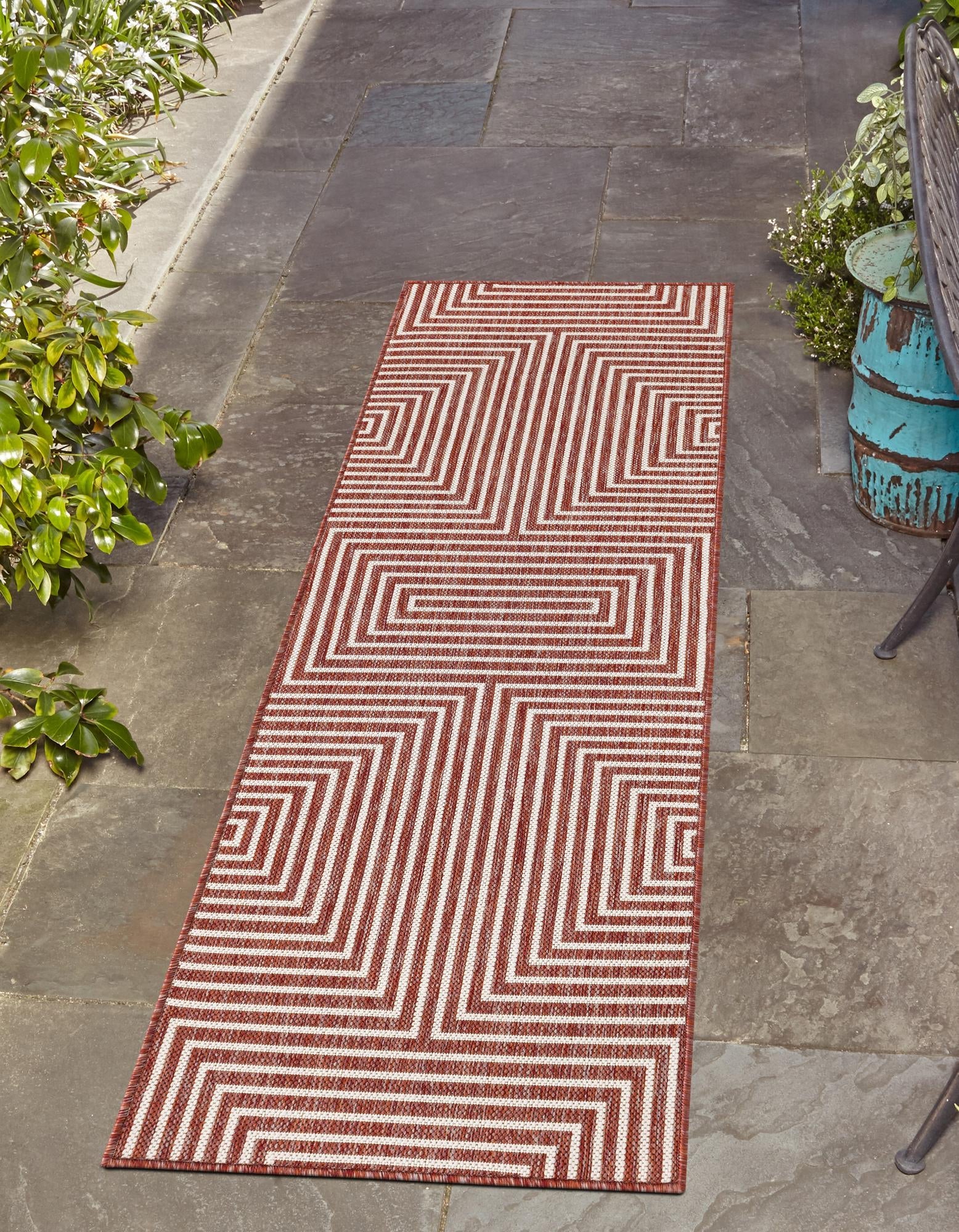 Urban Terrace Collection Area Rug -  Astoria (Rust Red)