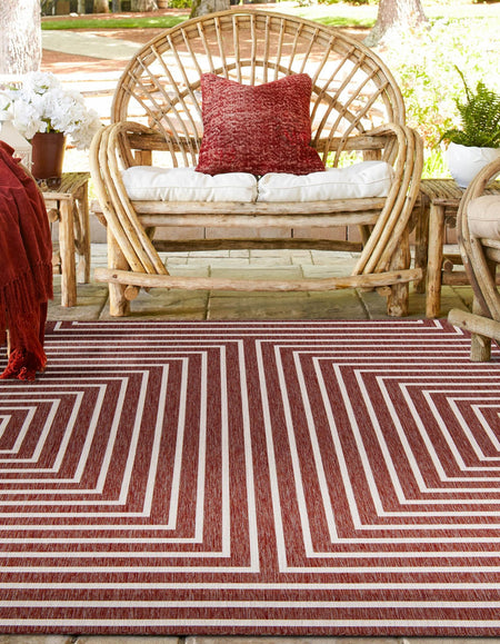 Urban Terrace Collection Area Rug -  Astoria (Rust Red)