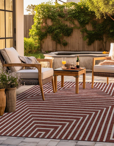 Urban Terrace Collection Area Rug -  Astoria (Rust Red)