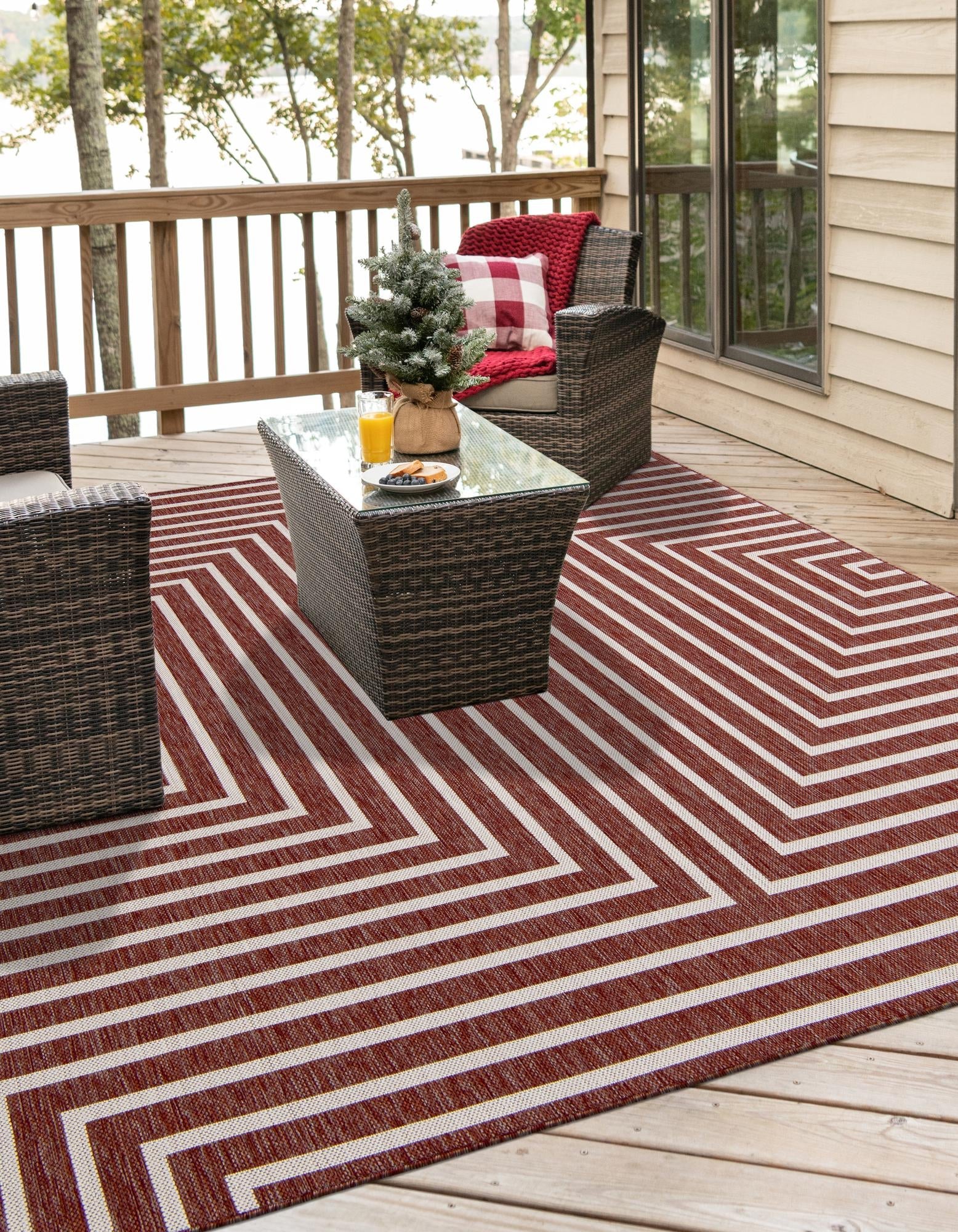 Urban Terrace Collection Area Rug -  Astoria (Rust Red)