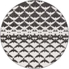 Urban Terrace Collection Area Rug -  Gramercy Round Black and White  lifestyle 14