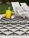 Urban Terrace Collection Area Rug -  Gramercy Rectangle Black and White  lifestyle 7