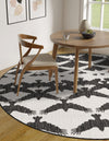 Urban Terrace Collection Area Rug -  Gramercy Round Black and White  lifestyle 26